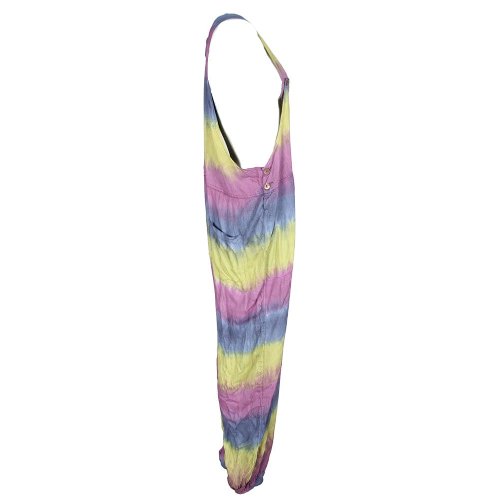 Striped Tie Dye Dungarees