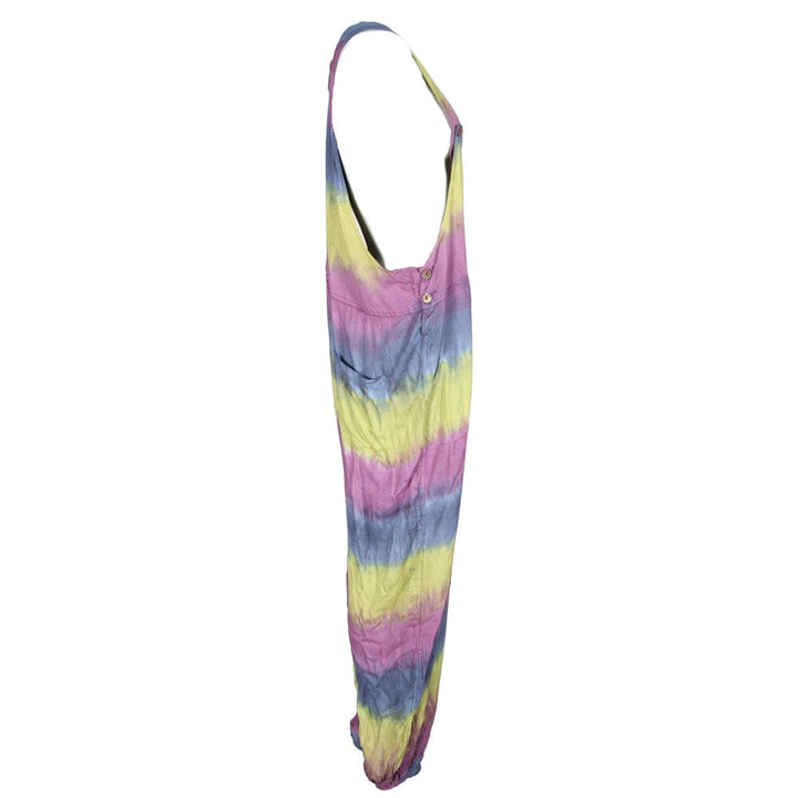 Striped Tie Dye Dungarees