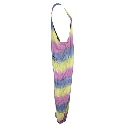 Striped Tie Dye Dungarees