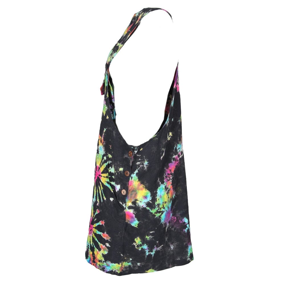 Tie-Dye Dungarees Dress