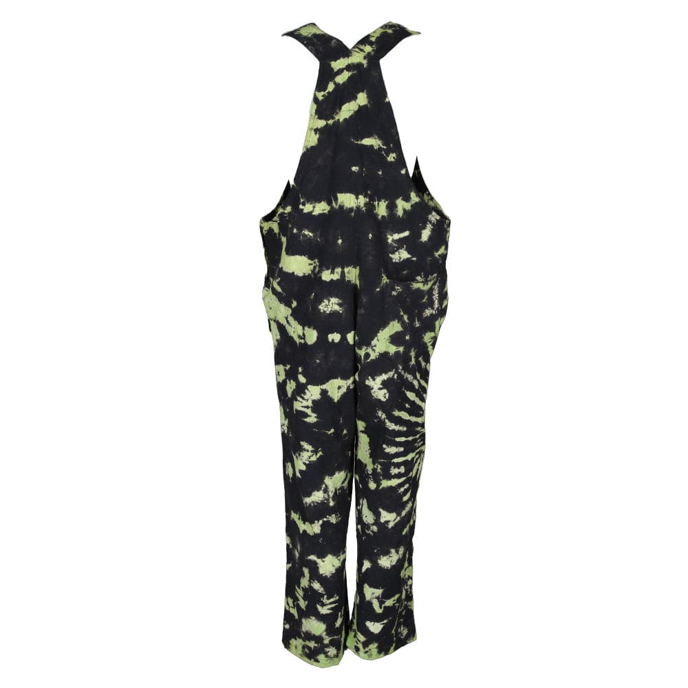 Green & Black Tie Dye Dungarees