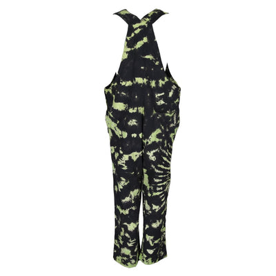Green & Black Tie Dye Dungarees