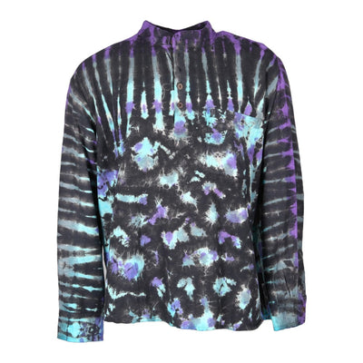 Black Tie Dye Kurta Shirt