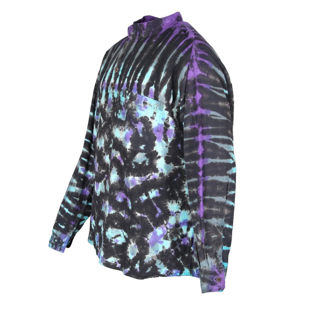 Black Tie Dye Kurta Shirt