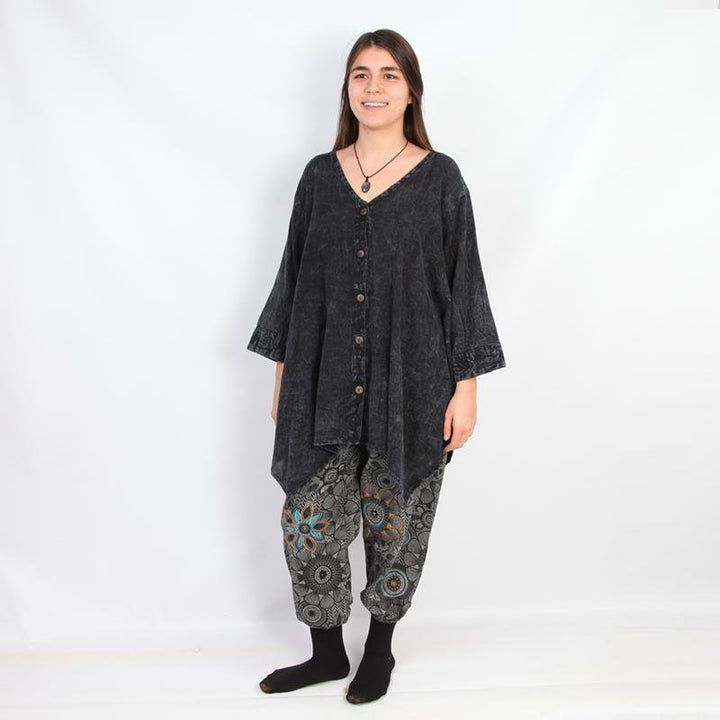 Button Up Smock Top