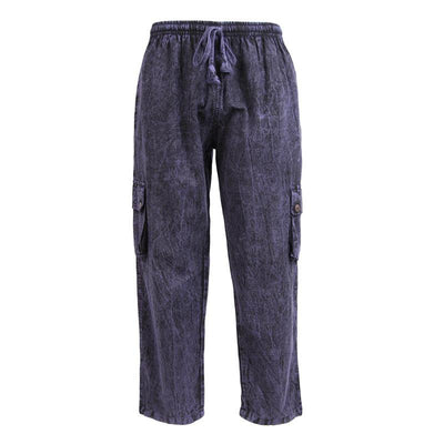 Stone Washed Cargo Trousers