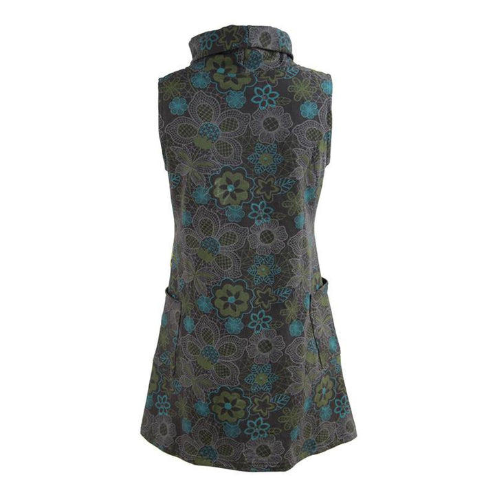 Sleeveless Funnel Neck Dress