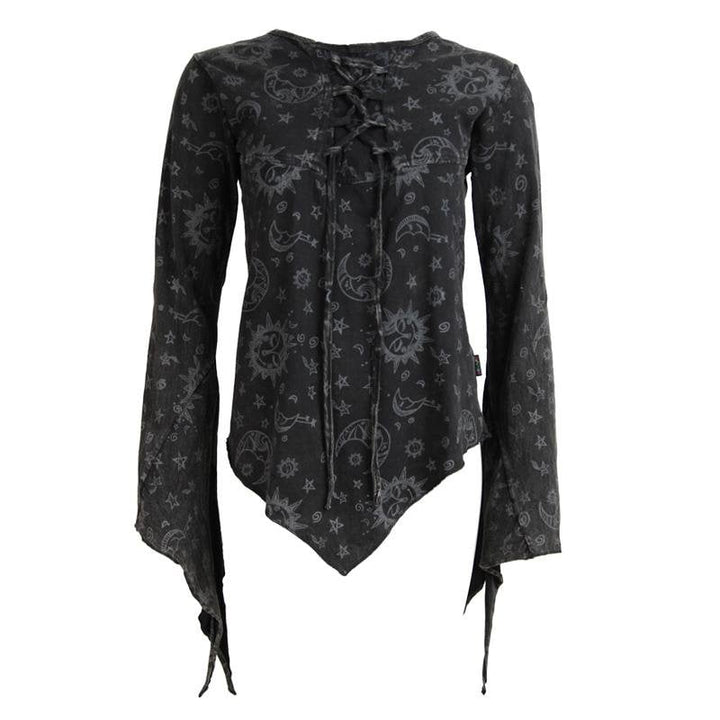 Split Cuff Laced Top