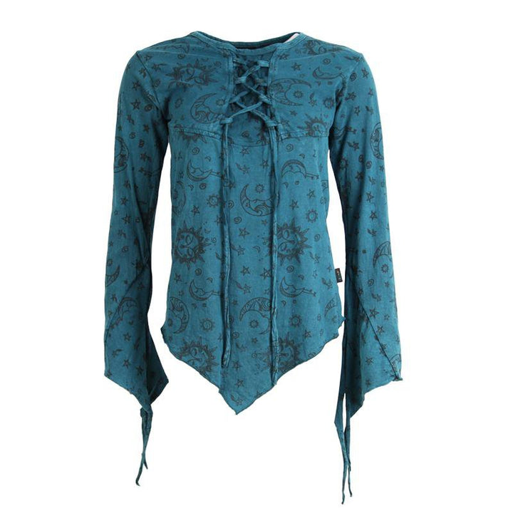 Split Cuff Laced Top
