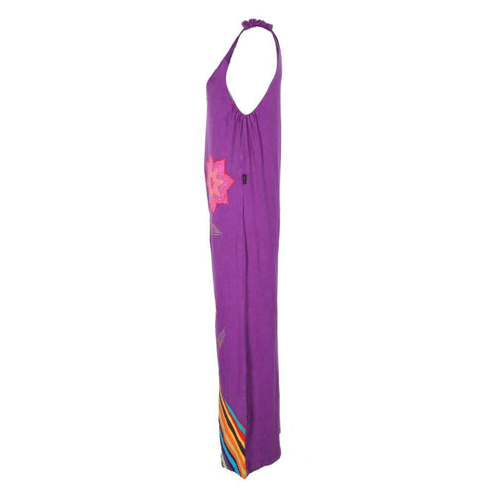 Embroidered Patch Wide Leg Jumpsuit