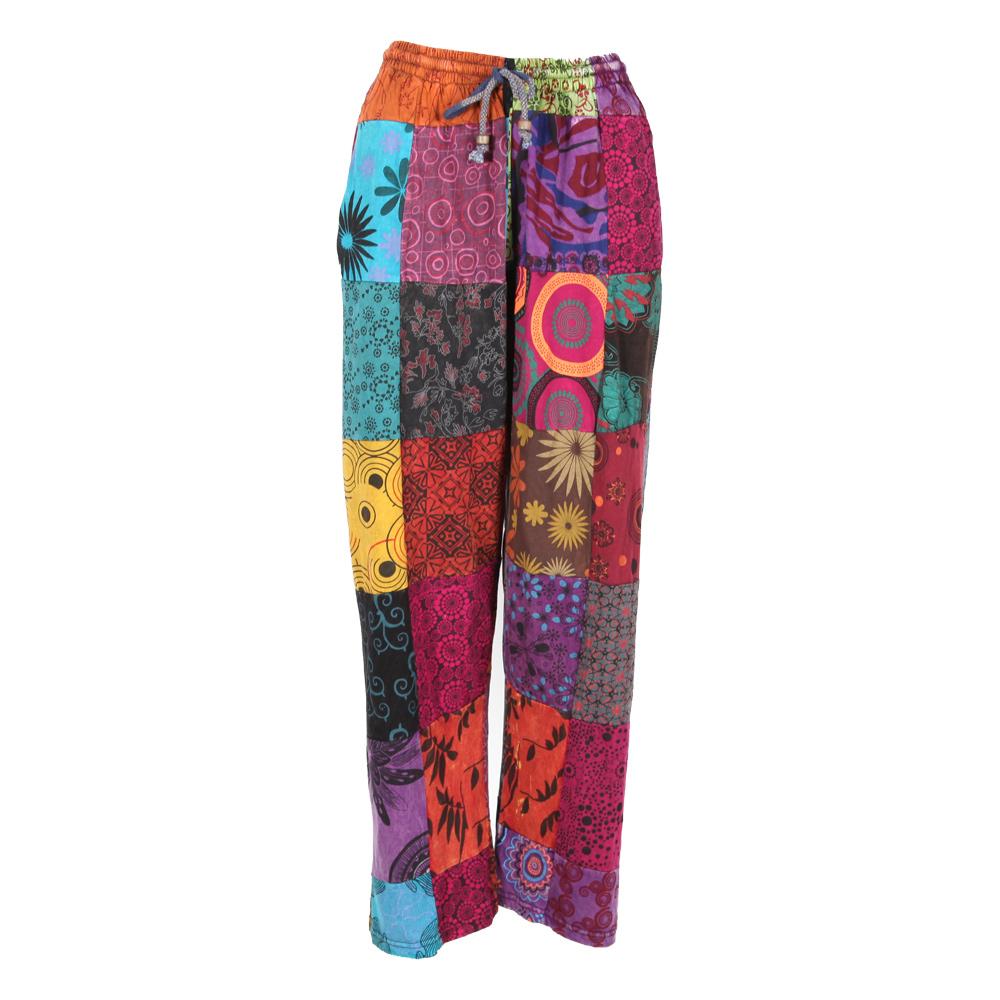 Patchwork Straight Leg Trousers