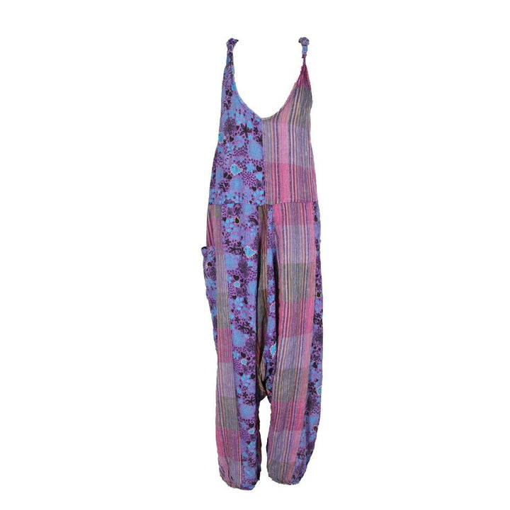 Purple Patchwork Dungarees