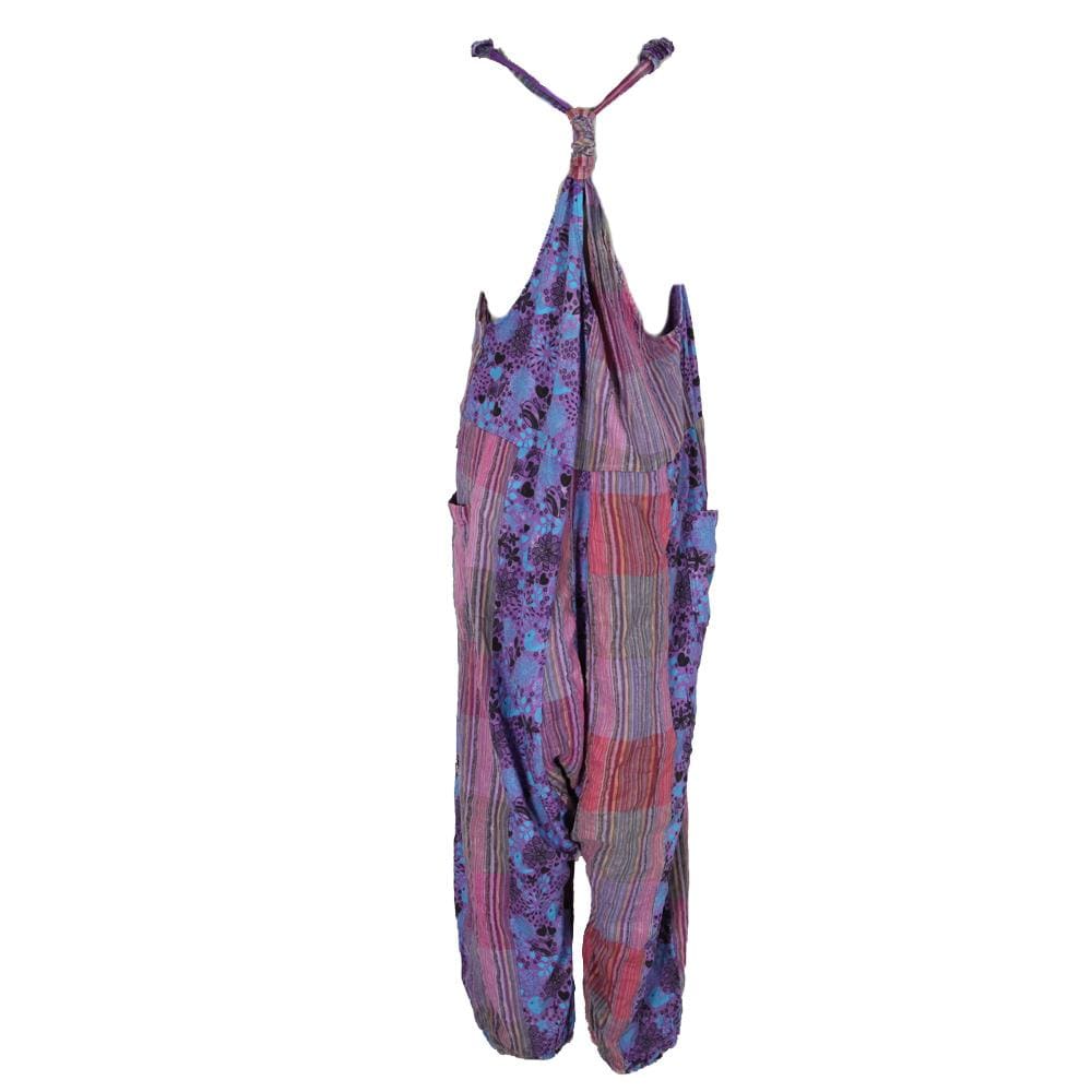 Purple Patchwork Dungarees