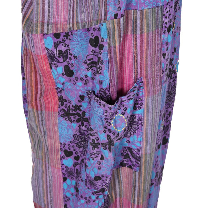 Purple Patchwork Dungarees