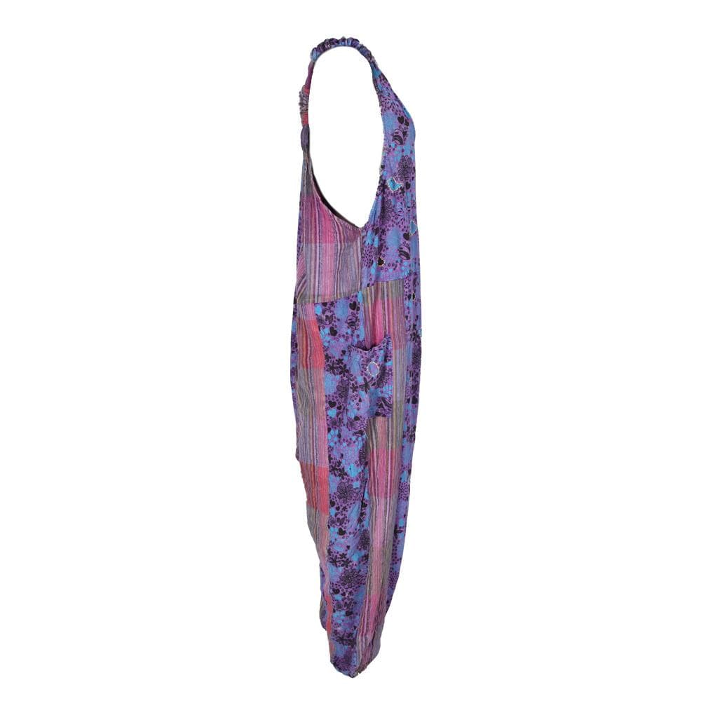 Purple Patchwork Dungarees