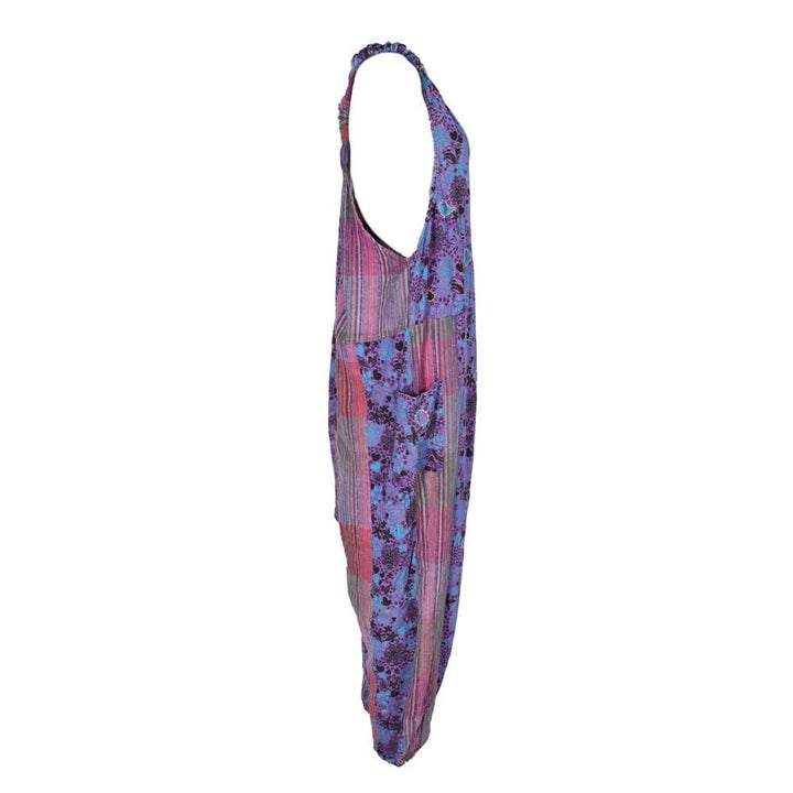 Purple Patchwork Dungarees