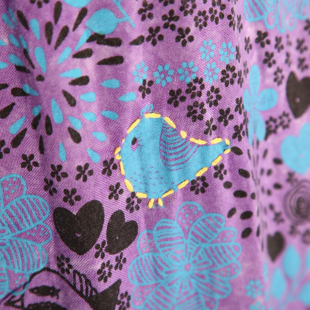 Purple Patchwork Dungarees