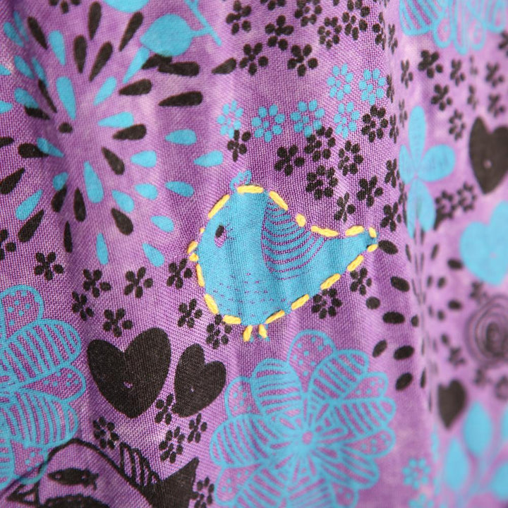 Purple Patchwork Dungarees