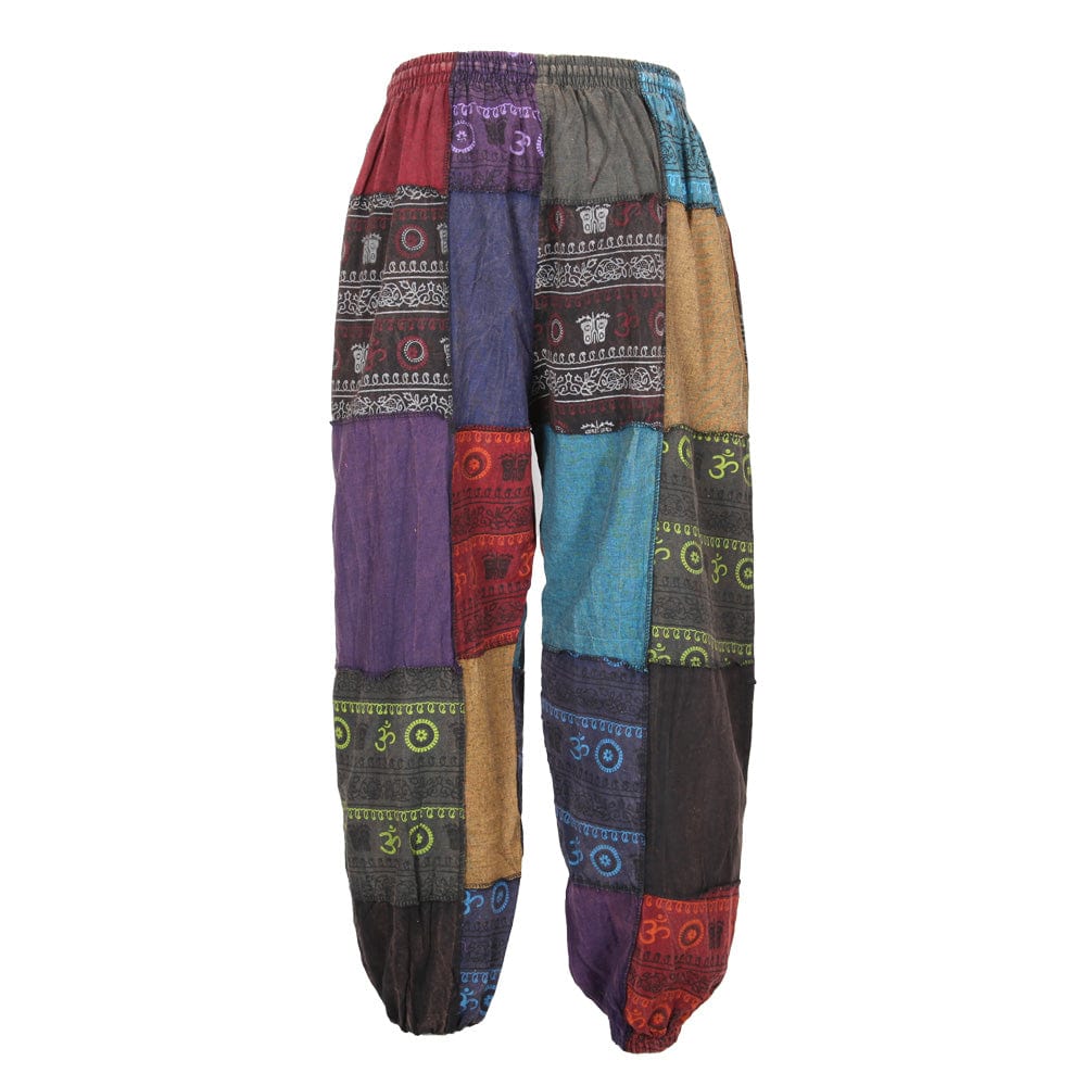 Men's Patchwork Printed Genie Pants