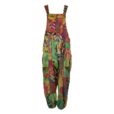 Bold Printed Dungarees
