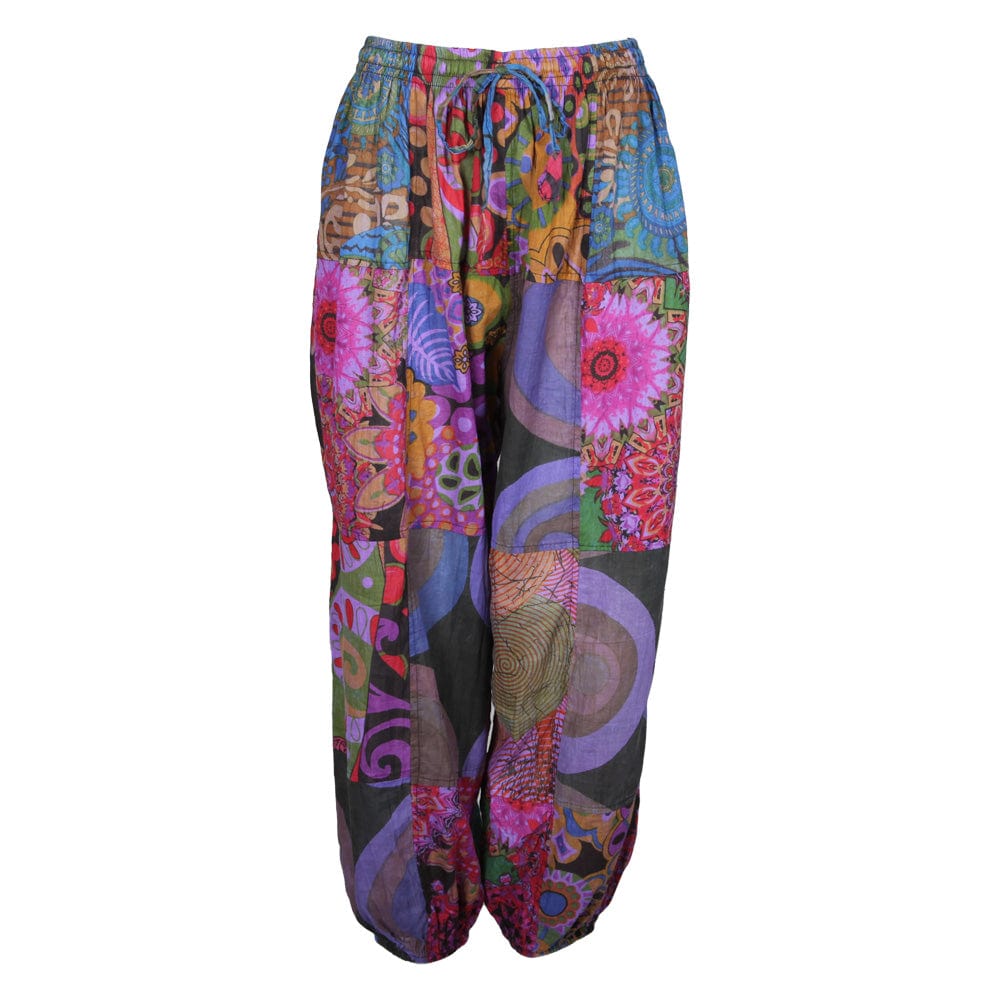 Embroidered Lightweight Harem Pants