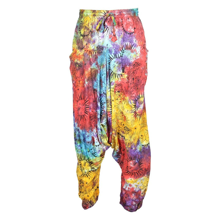Men's Screen Print Tie Dye Harem Pants