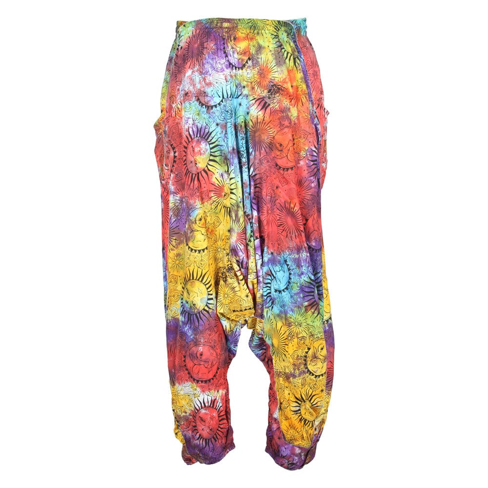 Men's Screen Print Tie Dye Harem Pants