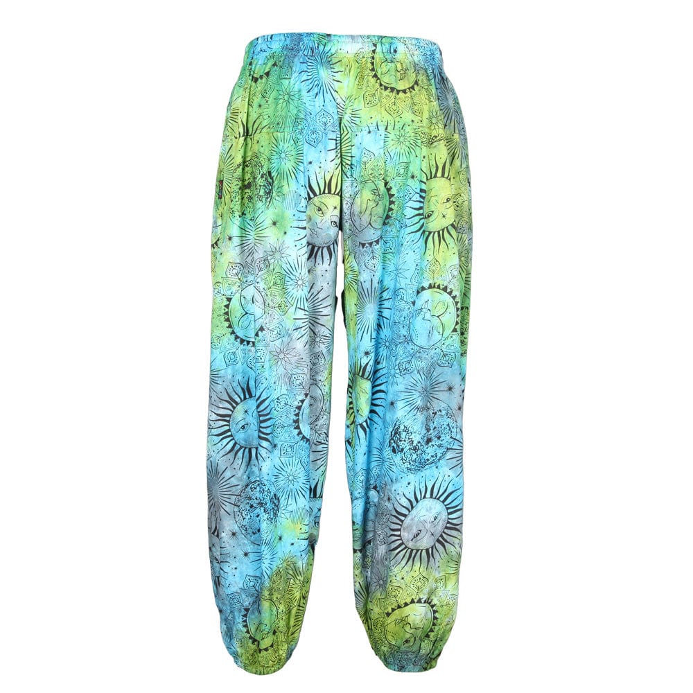 Celestial Print Tie Dye Genie Pants