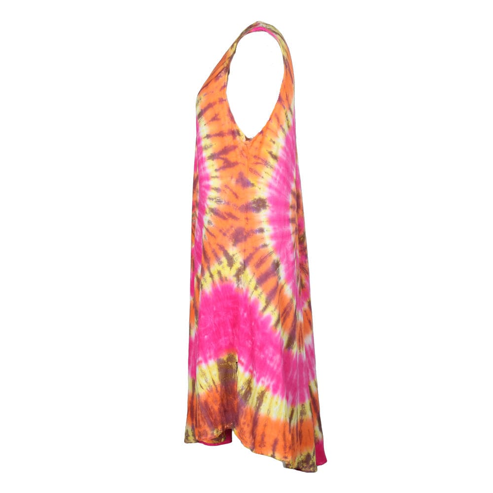 Sleeveless Tie Dye Circle Dress