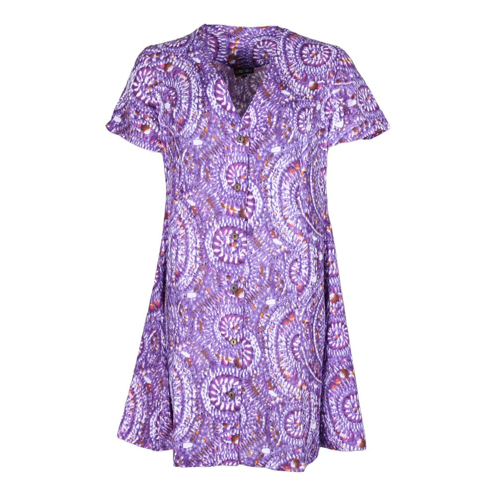 Cap Sleeve A Line Mini Dress