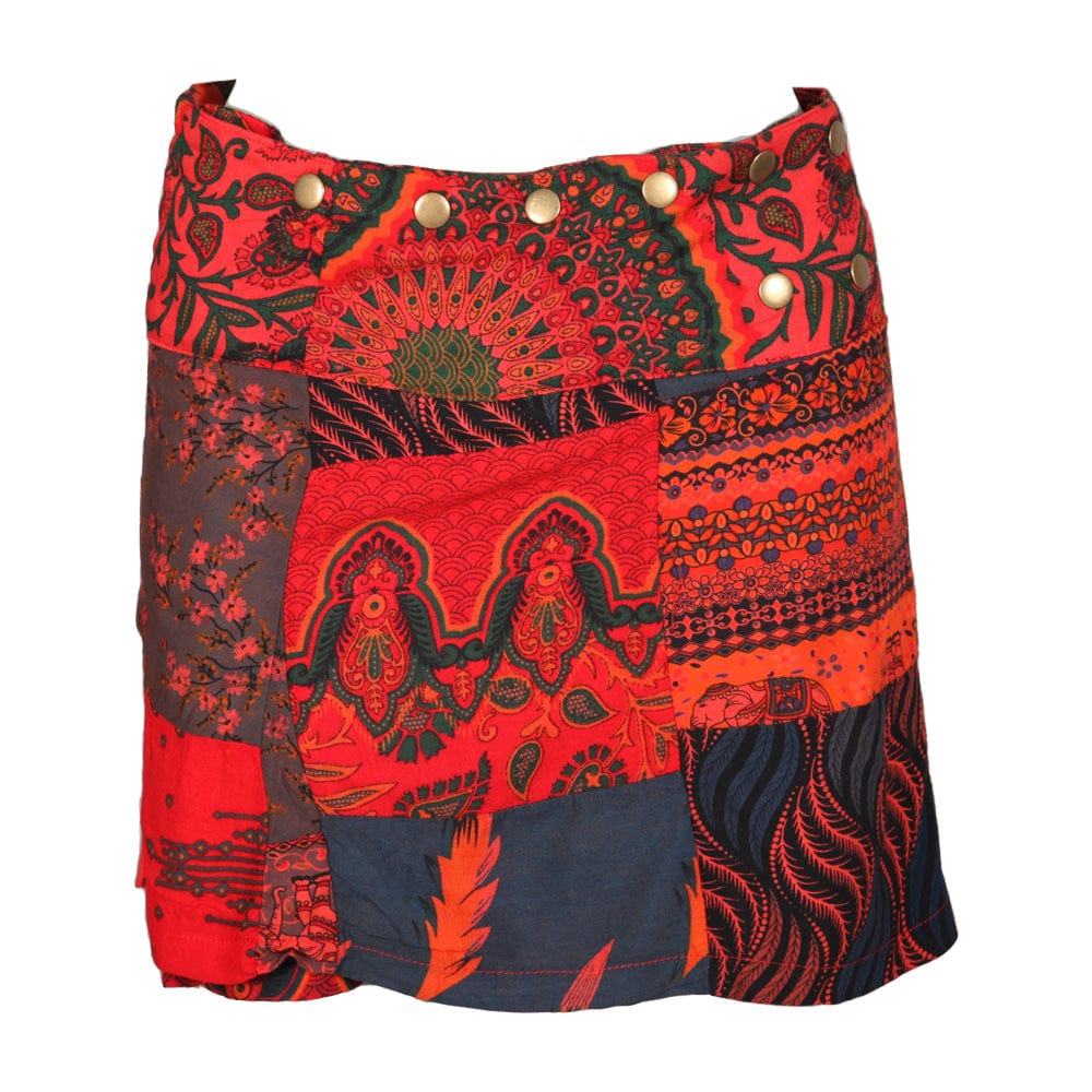 Floral Patchwork Popper Skirt
