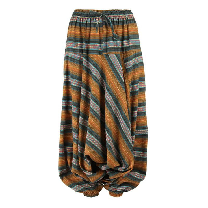 Kantha Stitch Drop Crotch Joggers