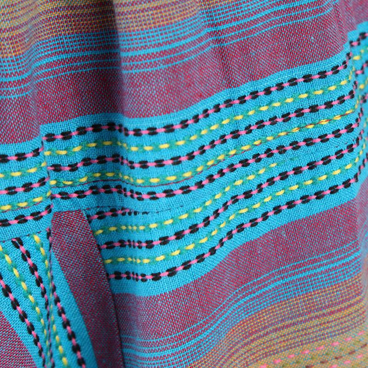 Kantha Stitch Drop Crotch Joggers