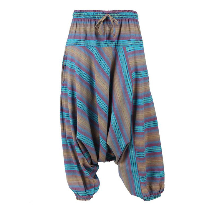 Kantha Stitch Drop Crotch Joggers