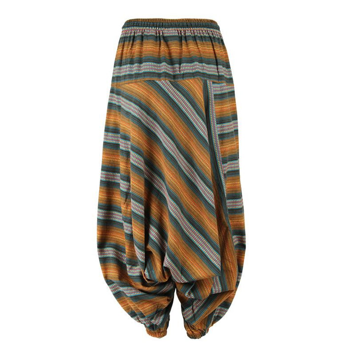 Kantha Stitch Drop Crotch Joggers
