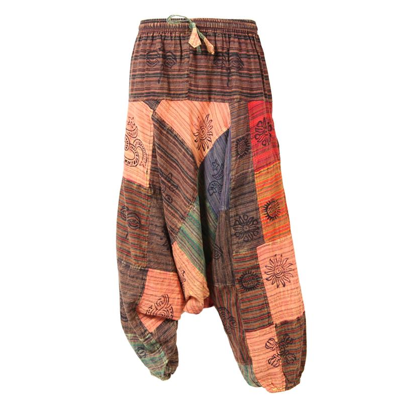 Men's Afghani Patchwork Harem Pants