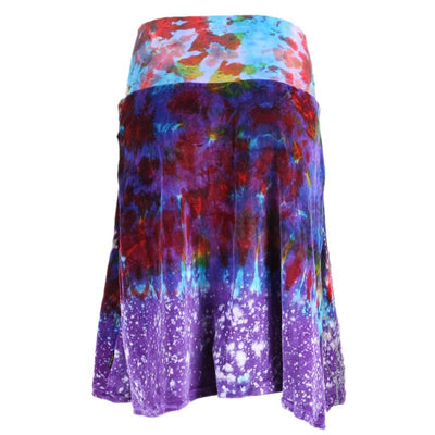 Purple Tie Dye Velvet Skirt