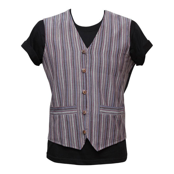 Striped Nepalese Waistcoat