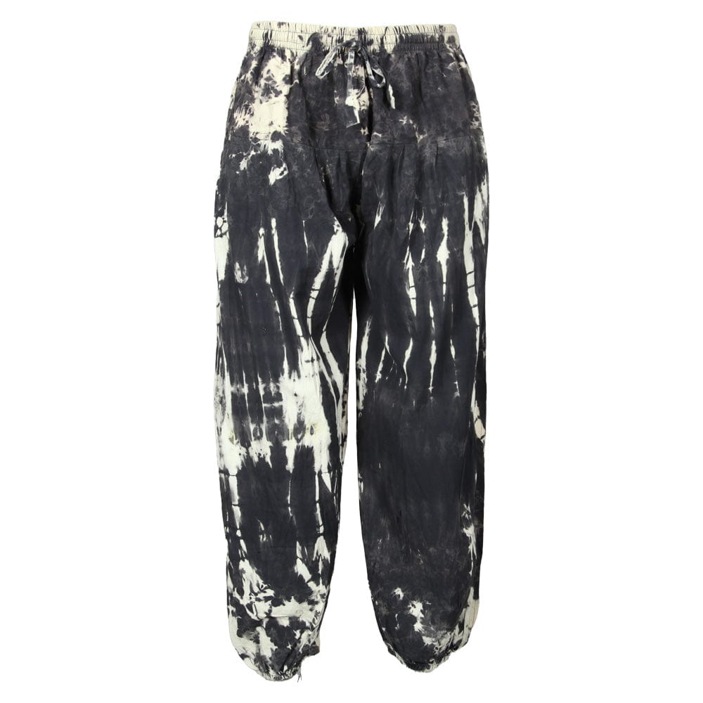 Men's Black Tie Dye Jogger Harem Pants