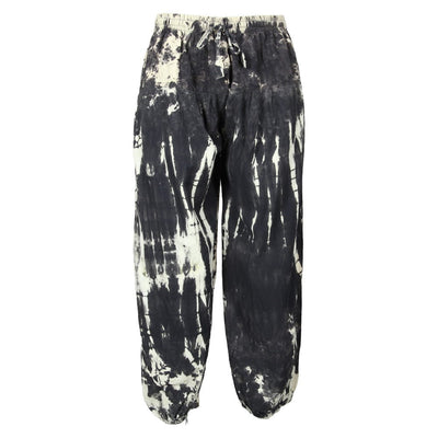 Men's Black Tie Dye Jogger Harem Pants