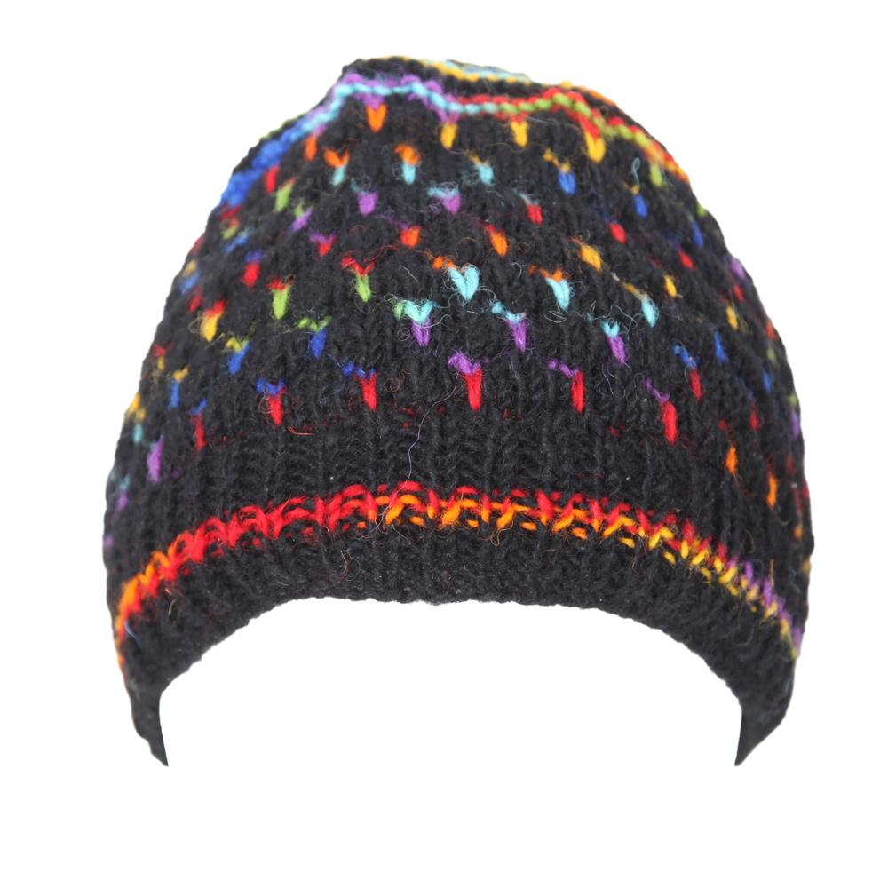 Rainbow Fleck Knitted Hat