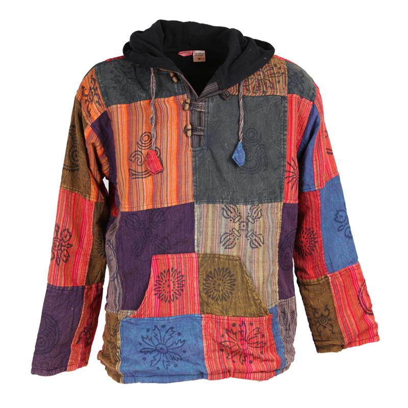 Fleece Lined Patch Hoodie