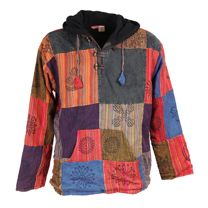 Fleece Lined Patch Hoodie
