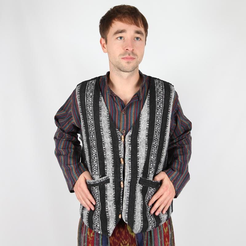 Brushed Cotton Toggle Up Waistcoat..
