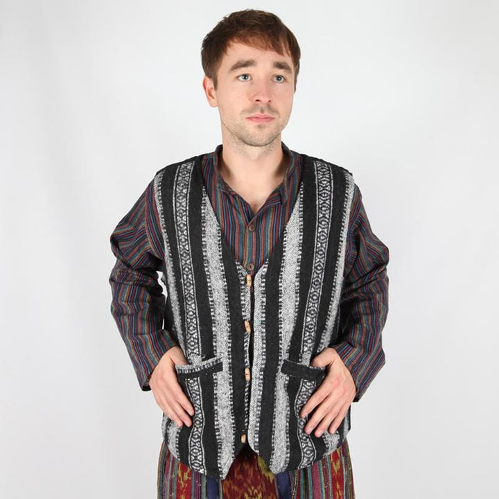 Brushed Cotton Toggle Up Waistcoat..