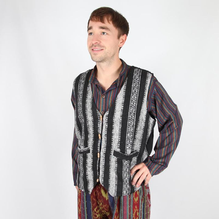 Brushed Cotton Toggle Up Waistcoat..