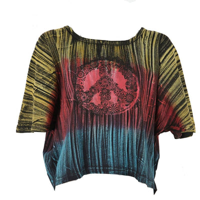 Cropped Peace Batwing Tee..