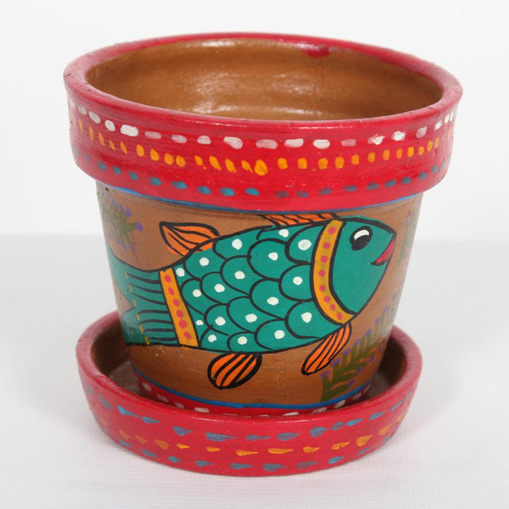 Mithila Plant Pot & Saucer