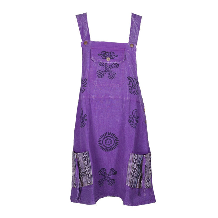 Stonewashed Pinafore Mini Dress