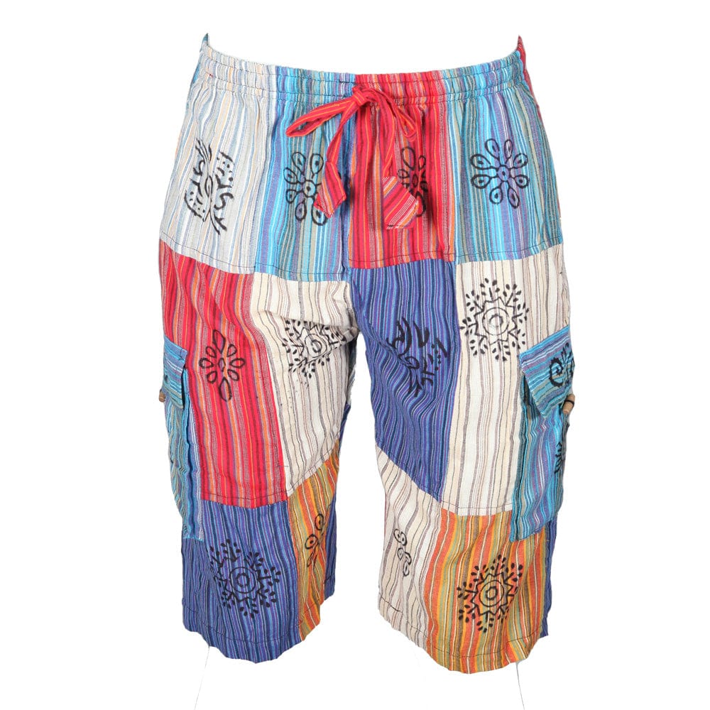 Men s Cotton Patchwork Shorts